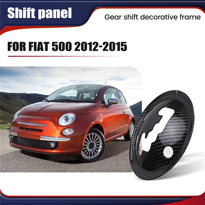 

Superior-Car Central Control Gear Shift Panel Frame Cover Decorative Stickers For Fiat 500 2012-2015 Car Interior Accessories
