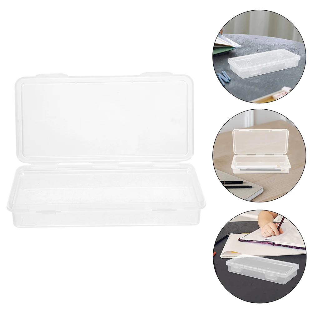 Portable Paintbrush Storage Box Pencil Case Durable Plastic Pen Holder Lightweight Compact Stationery Organizer For School