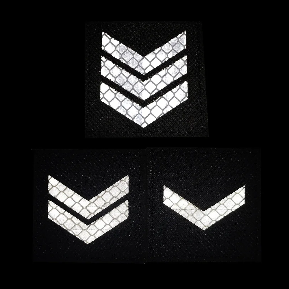 Emblemat odblaskowy na podczerwień DIY Patch CP Uniform Rank Insignia Glow In The Dark Hook Tab Patch Badge