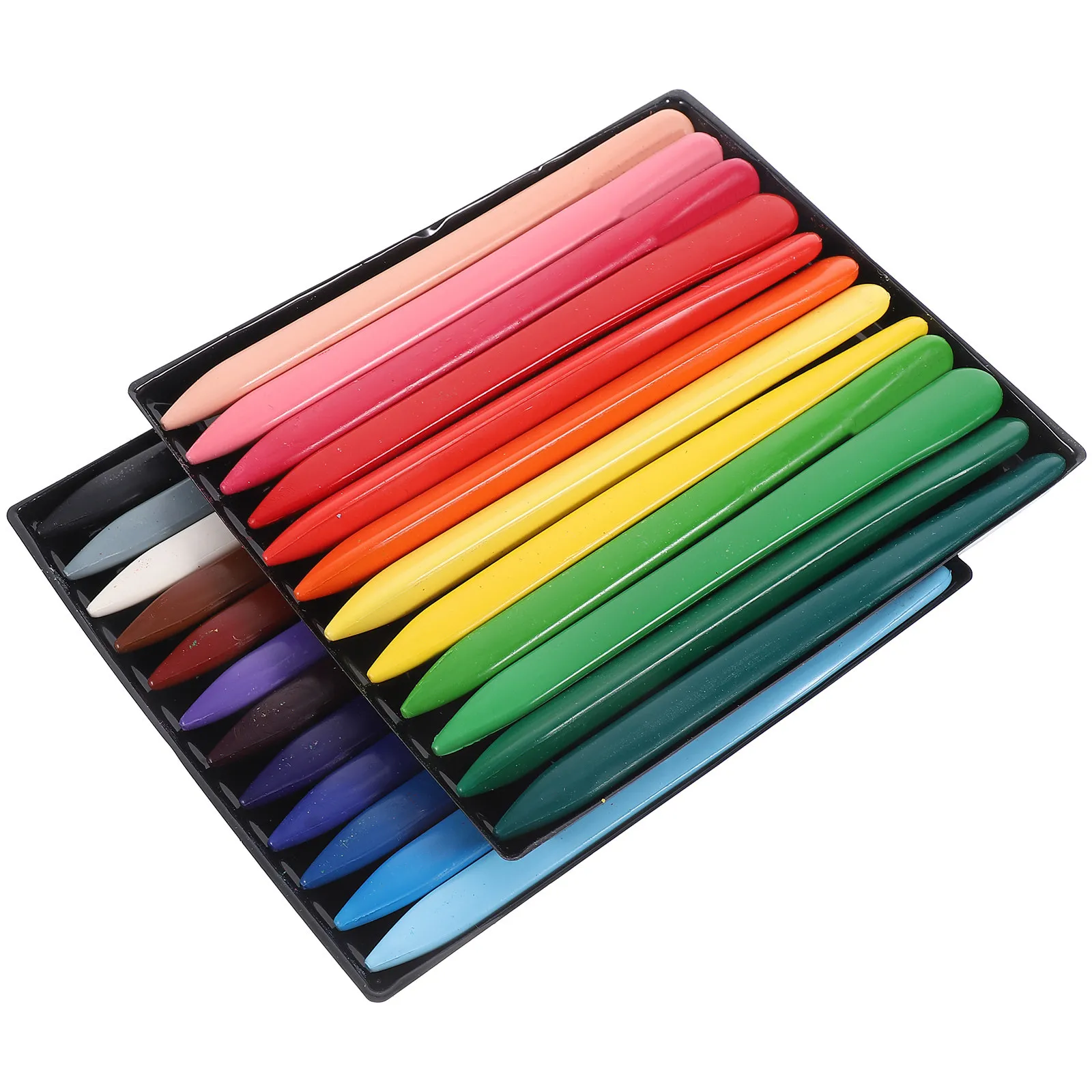 

24Pcs Students Crayon Set Round Plastic Oil Painting Colors for Kids School Art Supplies Multicolor Safe Non Toxic
