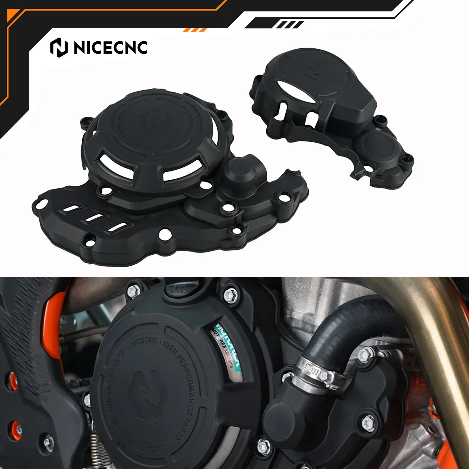 

NICECNC For KTM EXC-F 350 EXC-F 250 2017-2023 FREERIDE 4T 2019-2020 XCF-W 350 2020-2022 Clutch Protector Ignition Guard Cover