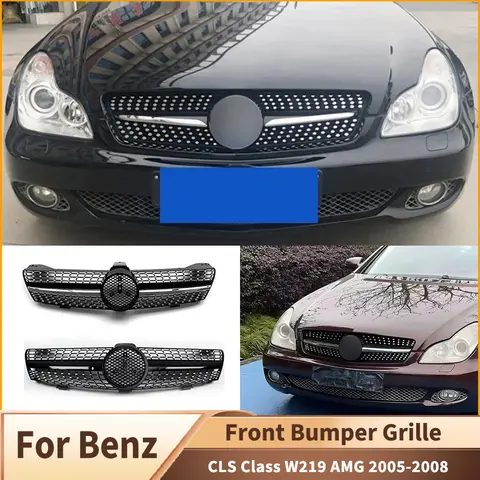 메르세데스-벤츠 CLS 클래스 W219 CLS350 CLS500 CLS550 SLS600 CLS63 AMG 2005 2006 2007 2008용 프론트 범퍼 그릴 후드 튜닝