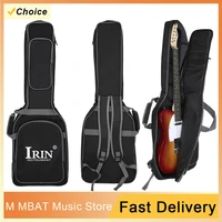 IRIN-Bolsa para guitarra eléctrica, a prueba de golpes, impermeable, esponja gruesa, funda para guitarra, correa de hombro ajustable, mochila para guitarra eléctrica