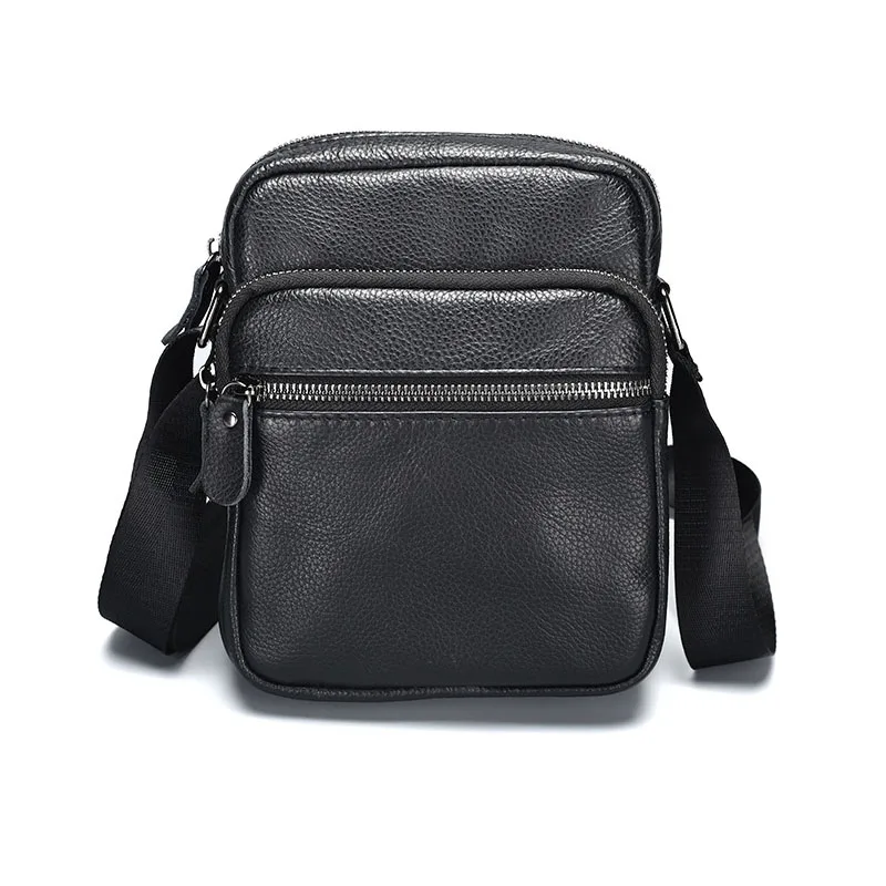 

Genuine leather shoulder bag for men with a high-end feel, top layer cowhide business bag, casual crossbody bag for men