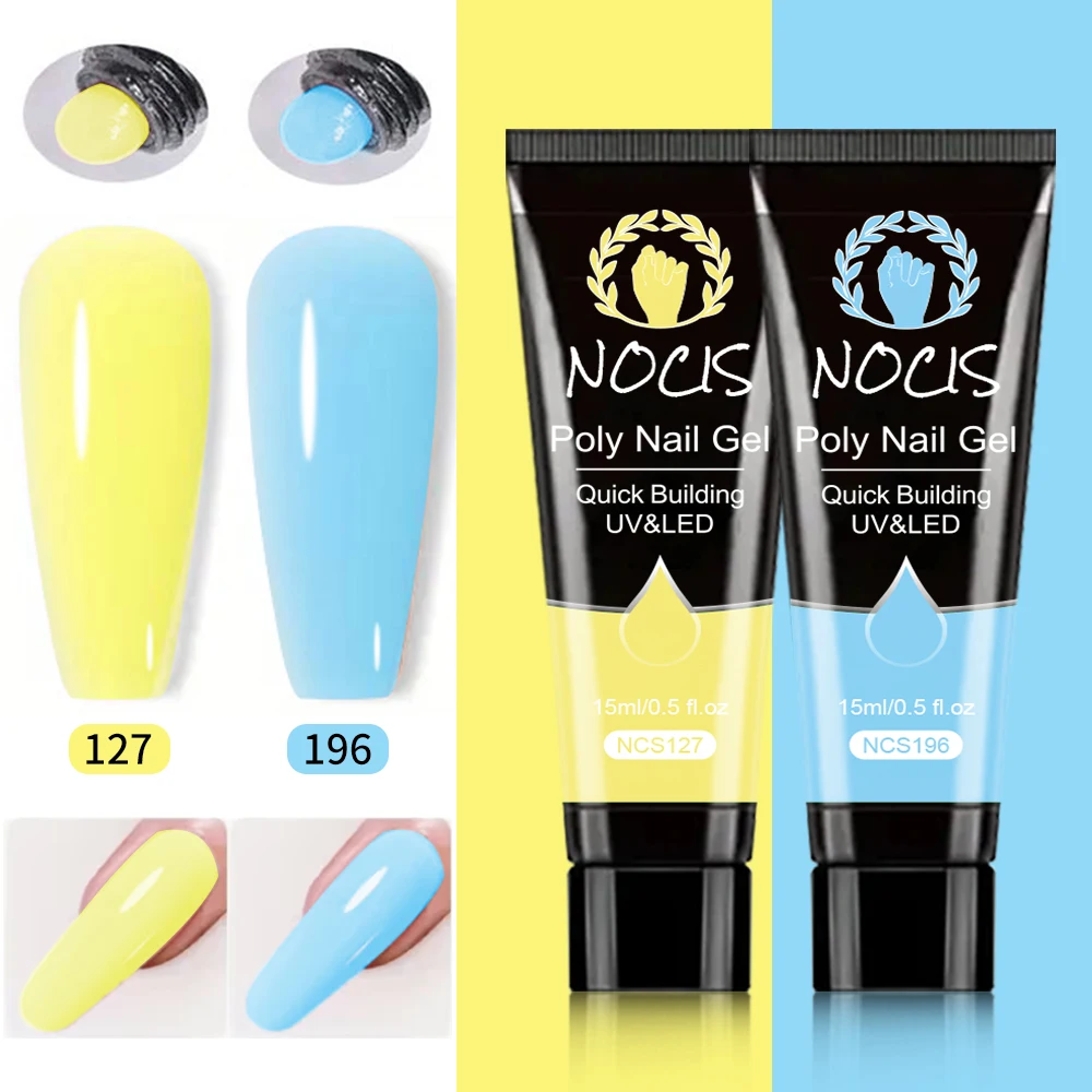 Set de Gel Poly para Uñas, Color Clásico Neutro, Gel de Extensión Poly, Manicura Francesa para Uso Doméstico, Necesita Lámpara UV, Colección de Verano, Duradero