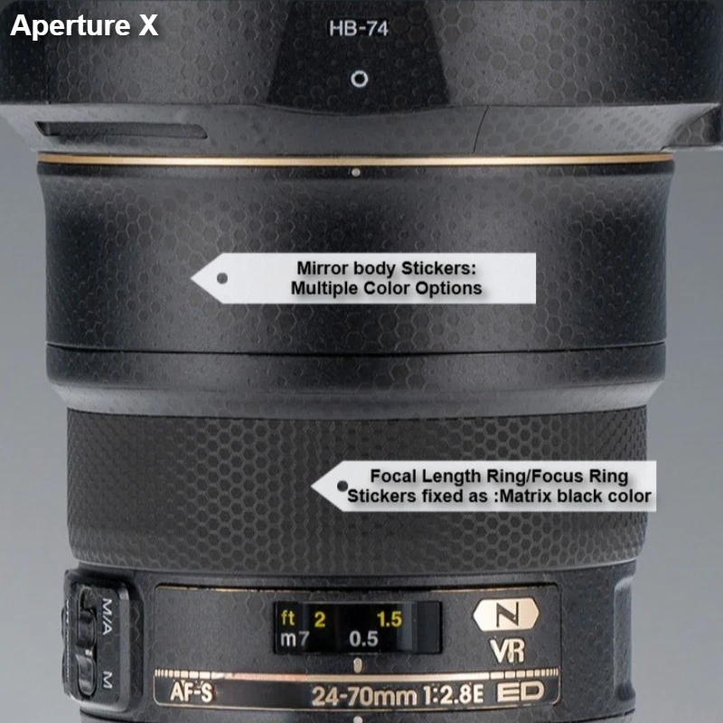 For Nikon AF-S 24-70 F2.8 E Second Generation Lens Decal Skin for Nikkor AFS 24-70 F2.8E Stickers 2470 Wrap Cover