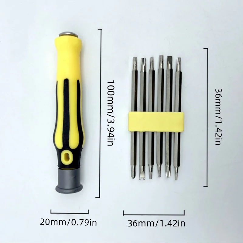 12 in 1 screwdriver set repair tool, suitable for repairing household appliances, computers, etc., multifunctional screwdriver
