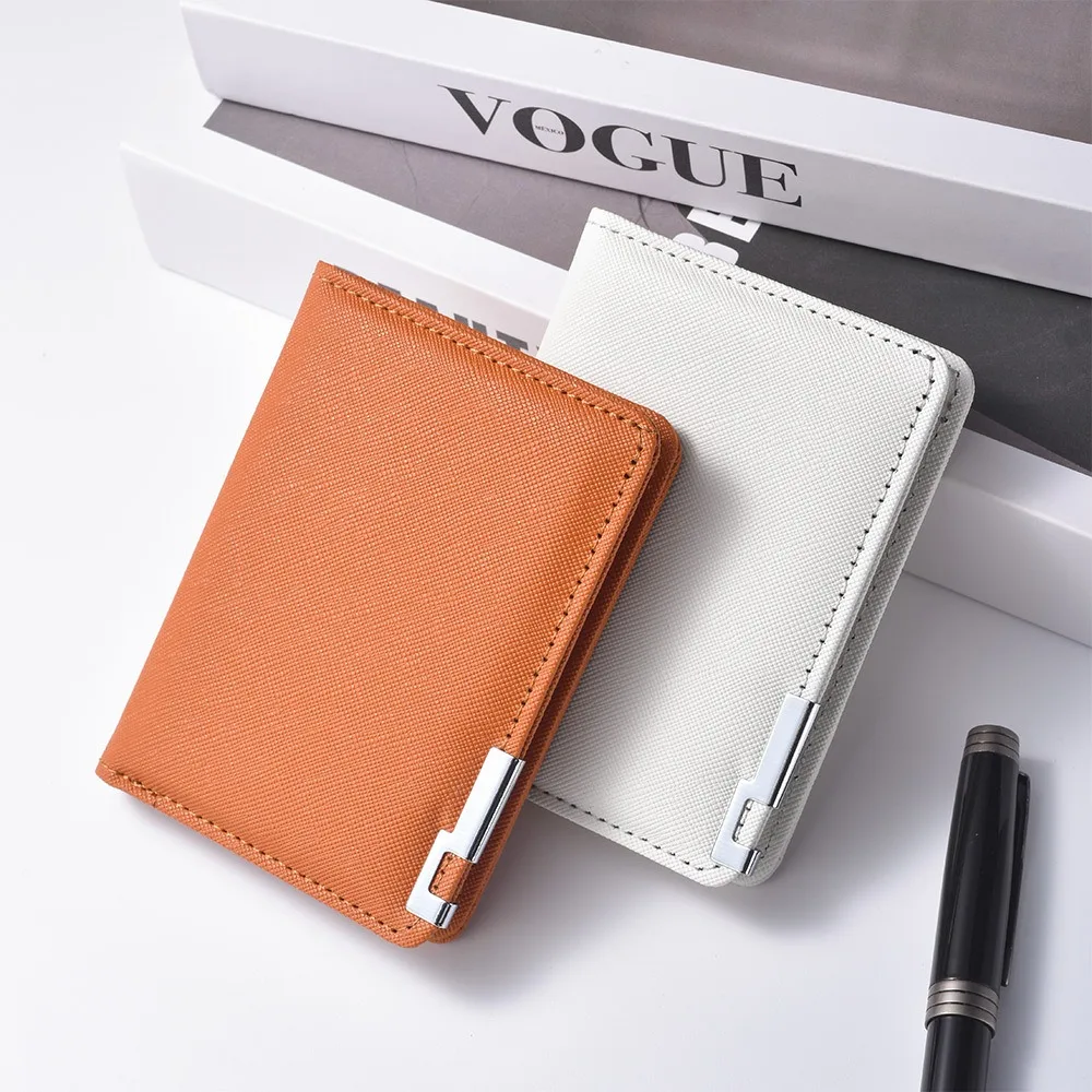 

Wallet Men's Short Iron Edge Cross Men's Multi-card Slot Wallet Card Holder PU Leather Waterproof Simple Coin Purse