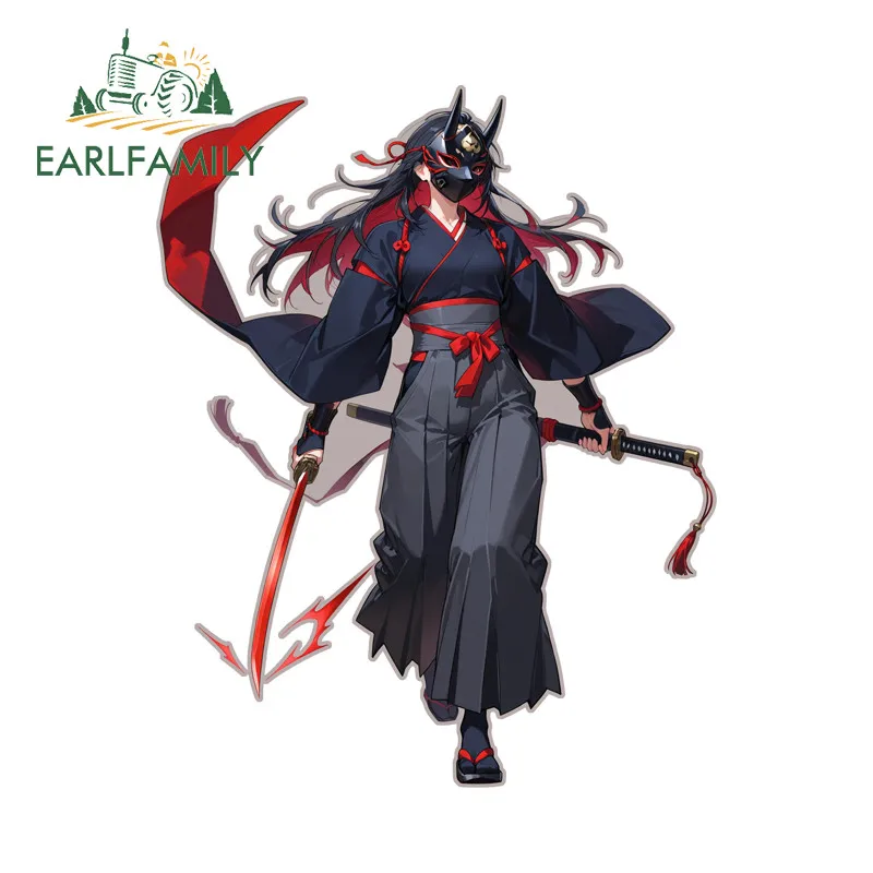 

EARLFAMILY женские самурайские автомобильные наклейки окклюзия царапин багажник мотоцикла шлем наклейка водостойкие забавные внешние аксессуары