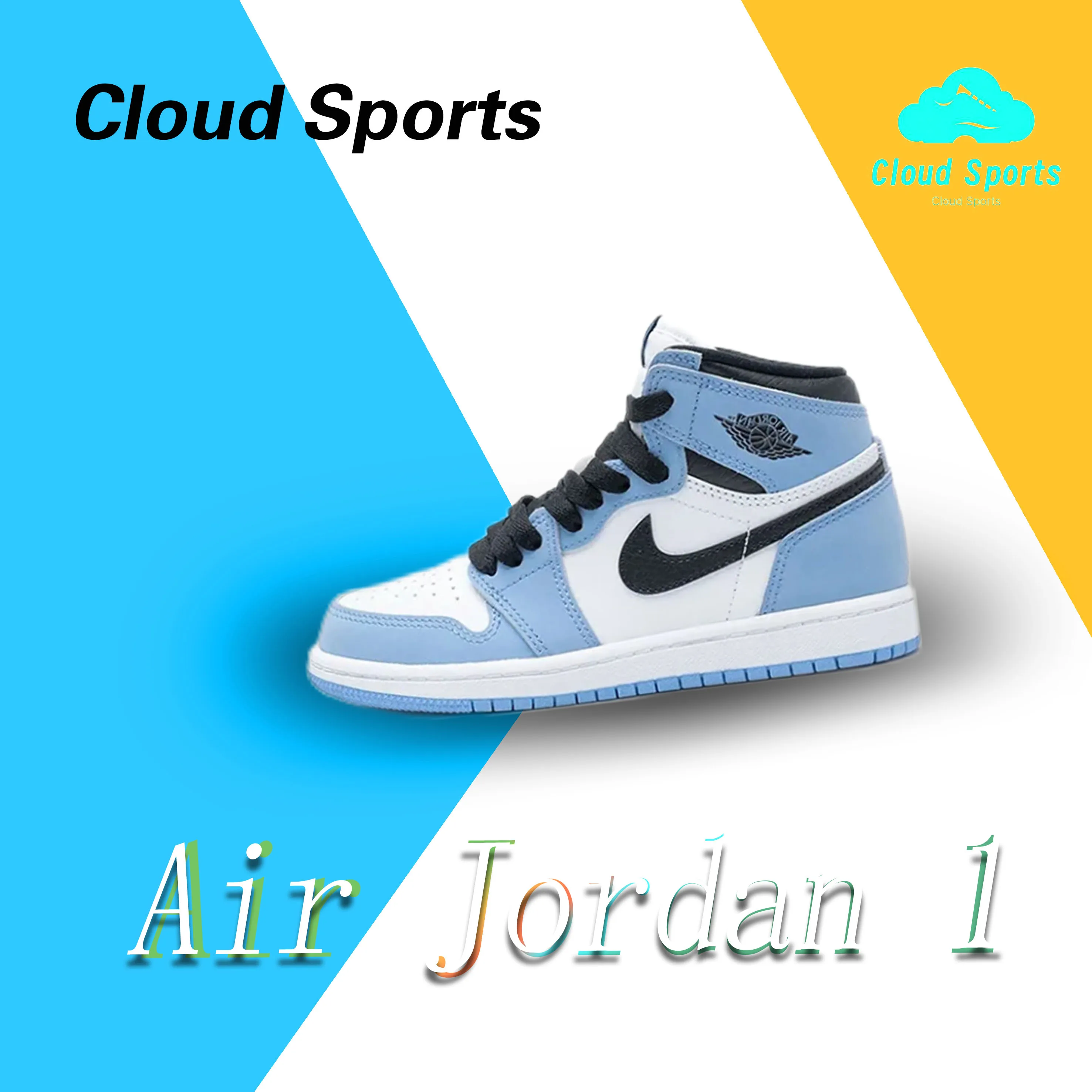 Nike New Arrival Air Jordan 1 MID children's sneakers classic model Sports Shoes Fashion breathable sneaker blue