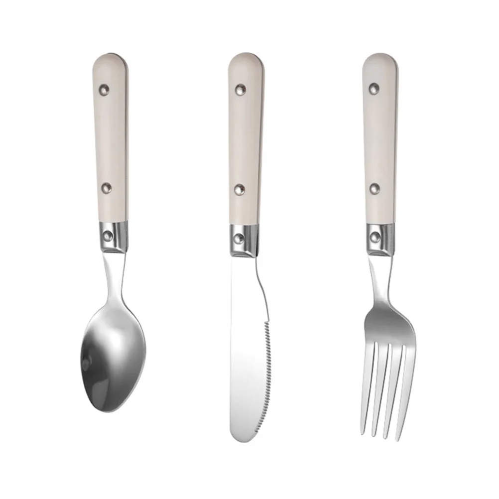 

1 Set Kids Stainless Steel Tableware Lightweight Cutlery Set For Home Restaurant Hotel Use Kids Western Food Flatware Kitchen