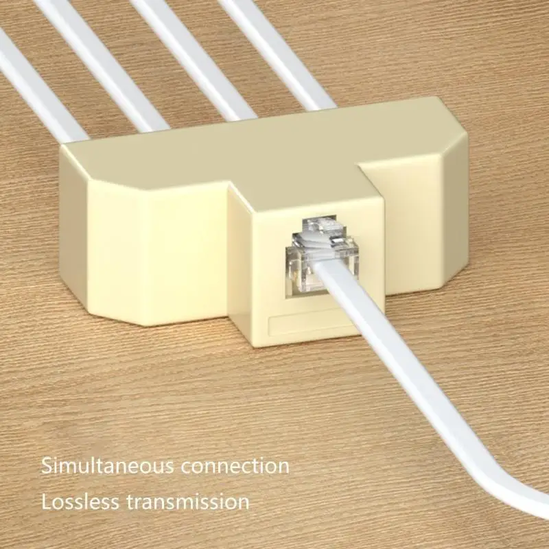 E1PF 4 Way RJ11 Adaptador división línea telefónica eficiente para configuración del hogar y negocio