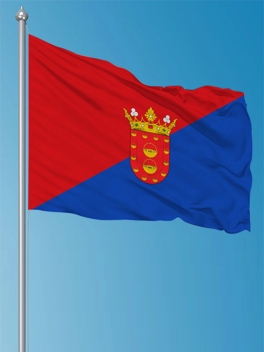 FLAGDOM 3X5Fts 90X150cm Spain Spanish Canary Islands Lanzarote Flag