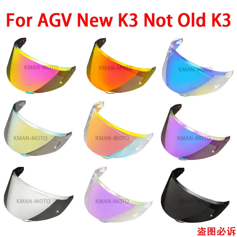 Helmet Visor for NEW AGV K3 DOT(E2206) Visor Motorcycle Helmet Lens Visor UV Protection Anti-scratch