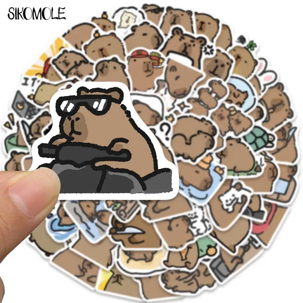 10/30/50PCS Cartoon Cute Little Capybara Graffiti Stickers Animals Kawaii DIY Travel Luggage Fridge Laptop Sticker Kids Decals