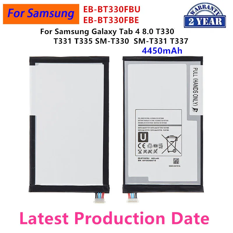 Batería de EB-BT330FBU para Samsung Galaxy Tab 4, 4450, T330, T331, T335, EB-BT330FBE, SM-T330, T337, SM-T331, 8,0 mAh, nueva