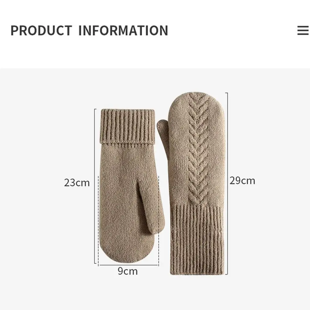 الراحة تناسب طبقة مزدوجة سميكة قفازات محبوكة بلون الداخلية غطاء دافئ قفازات لينة جميع أصابع قفازات الاستخدام في الهواء الطلق