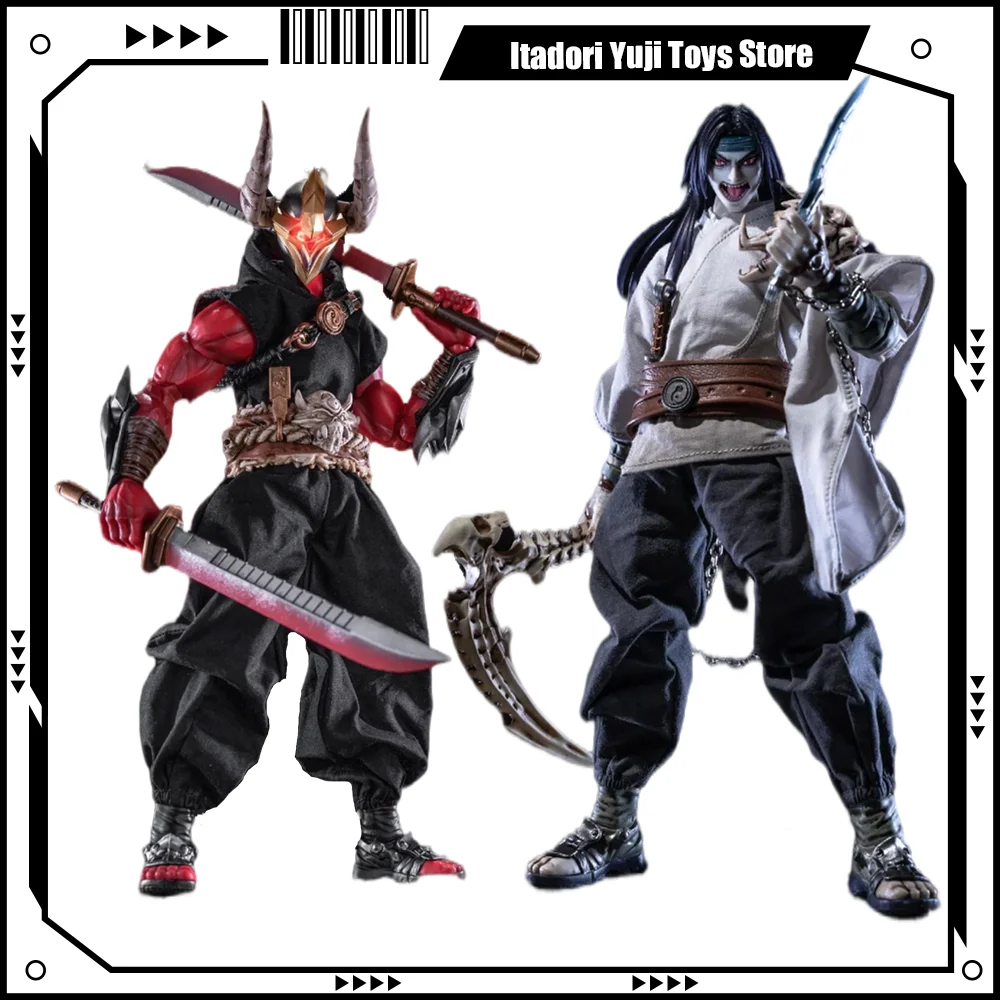 

[In-Stock]Clock Toy 1/12 Scale Chinese Mythological Figures Black and White Ghost Full Set 6ln Action Figure Doll Toy Gift