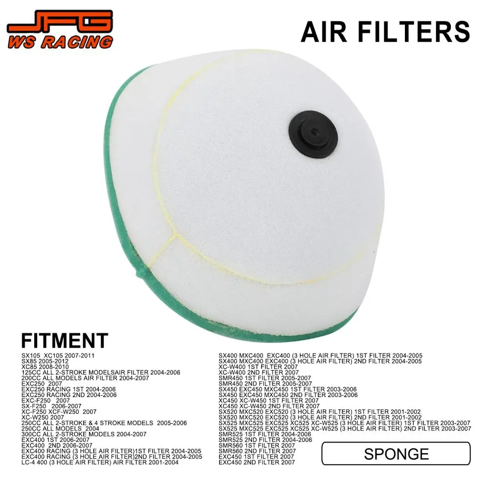 

Motorcycle Dual Foam sponge Air Filter Cleaner For KTM SX XC EXC SXS XCW SXF XCF LC4 SMR 85 105 125 200 250 300 400 450 520 525