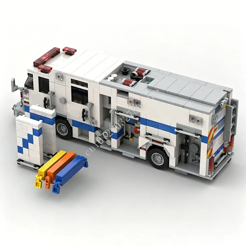 1296 PCS Rescue Fire Engine Building Block City Emergency Vehicle Model Educational Assembly ToyGift For Holiday Home Decoration