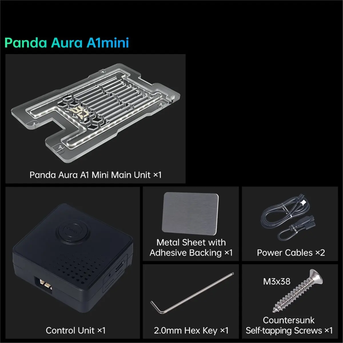 ABSF BIQU Panda Aura Light Show Customizable RGB&Sound Printer Status Indicator Sound Light Alerts for Bambu Lab A1mini