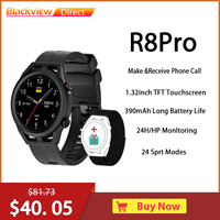 Blackview R8 PRO Smartwatch 1.32 Inch Bluetooth Waterproof Sports Fitness Tracker  Smart Watch 290mAh battery for Android IOS