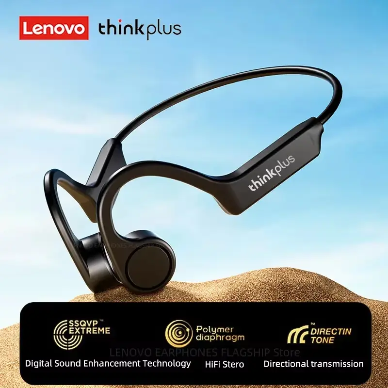 Lenovo X4 Bone Conduction Earphones Bluetooth 5.3 Wireless Headphones Ear Hook Sport Waterproof Hifi Stereo Headset With Mic