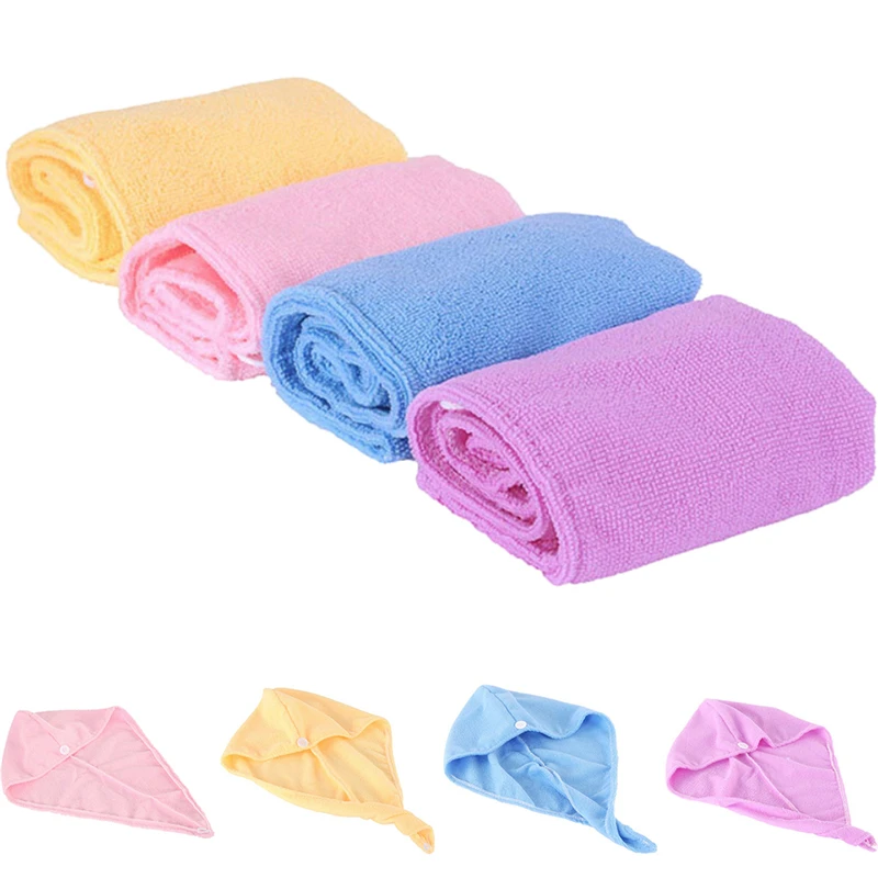 Microfiber Hair Wrap Towel Drying Bath Spa Head Cap Turban Twist Dry Shower Hot