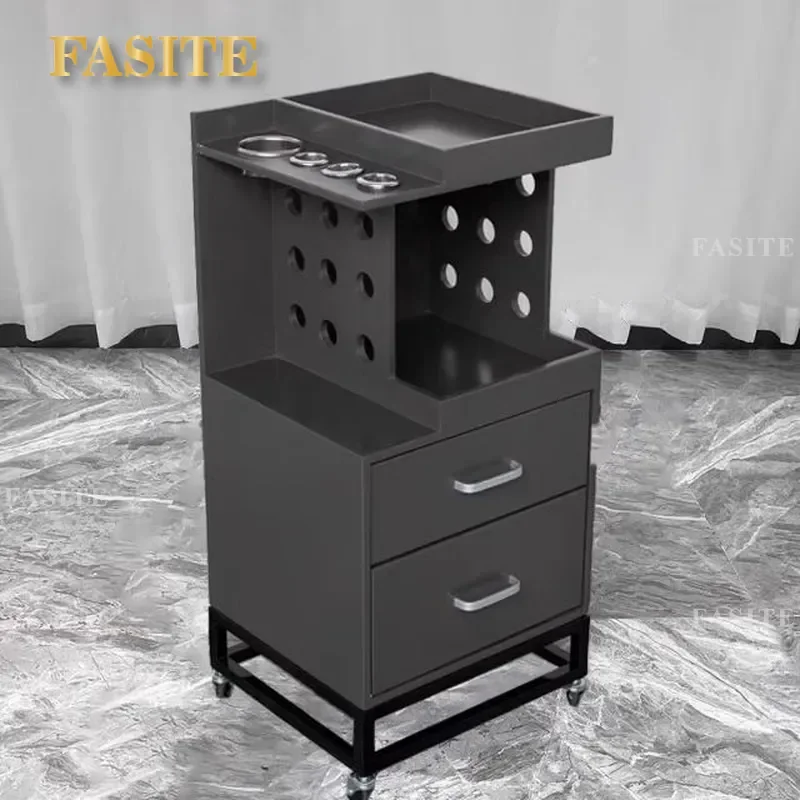 For Hair Stainless Steel Tool Cabinet with Drawer Barber Shop Storage Locker Professional Styling Station Organizer