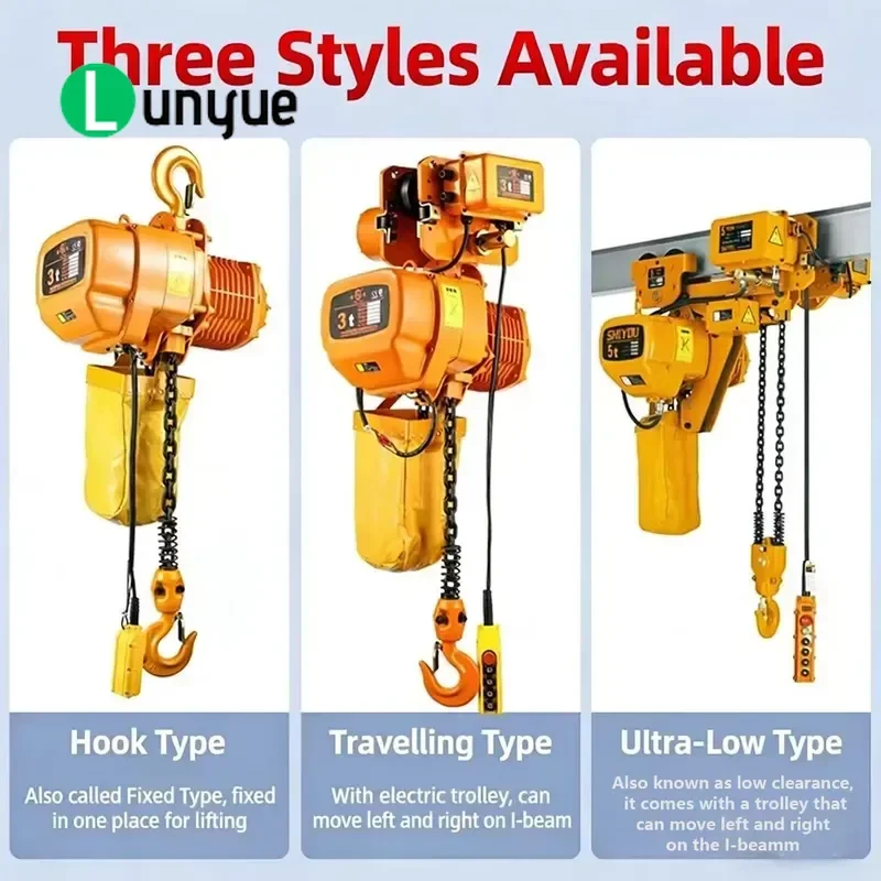1-20 Ton Single Speed Electric Wire Rope Hoist Remote Control Mobile Crane for Hotel Factory Warehouse High Safety Lifting