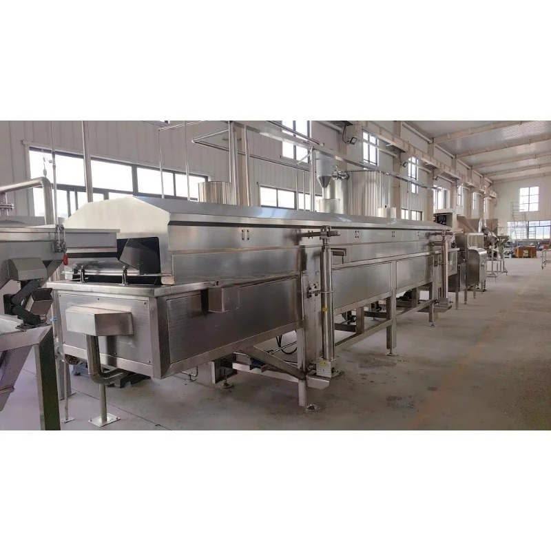 Customize Commercial Continuous Frying Machine Easy Access Cleaning Fryer Limit Control Regional Temperature Control Pump