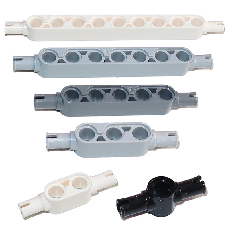 

DIY Technical Bricks Two Ends with Bolt Thick Beams MOC High-tech Assembly Particle Technology Building Blocks