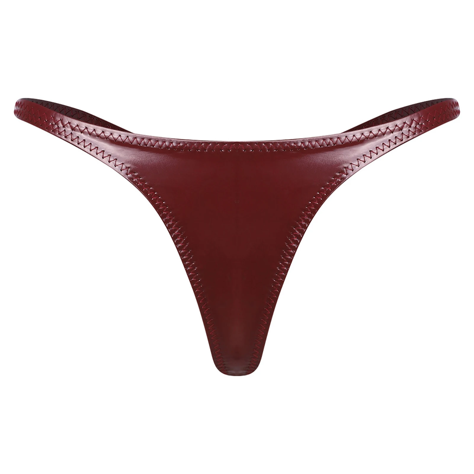Womens Bikini T-back Thong Underwear Brazilian Swimwear Swimsuit Glossy Micro Briefs Bottoms Low Rise Mini Panties Underpants