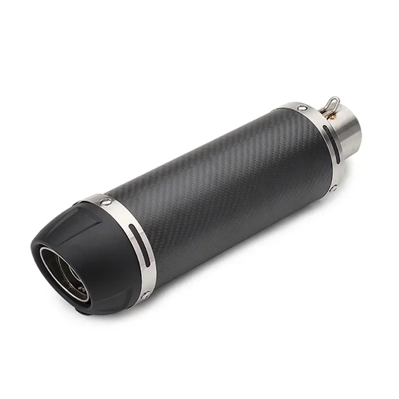 

Inlet 51mm E-Mark Leovince Motorcycle Exhaust Muffler Pipe Carbon Fiber Motocross Escape Moto Universal For FZ6N Z1000 ZX14R Etc