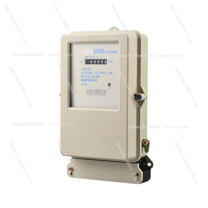 Dts634 6A High-Power Three-Phase Four-Wire Mutual Inductance/Electronic Energy Meter Electric Meter 220v380v