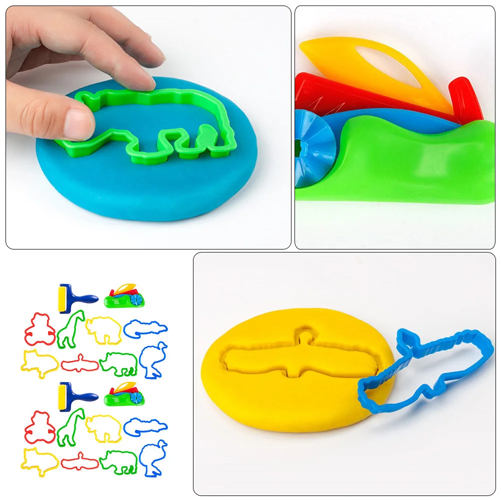 20 قطعة مجموعة قوالب إبداعية للأطفال لتقوم بها بنفسك أدوات خبز الطين الأطفال البلاستيسين نماذج كرتونية قوالب شوكولاتة صنع البسكويت #2