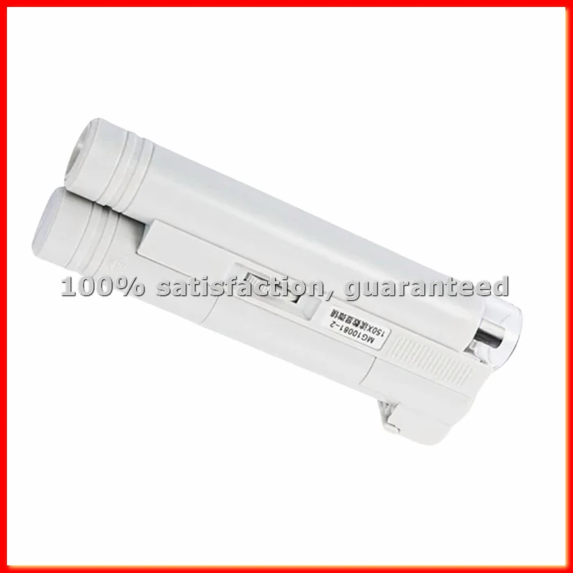 Pocket Microscope 150X Portable Mini Magnifier Without Scale Reading Scale Foldable Magnifying Loupe with LED Illuminate-A63M