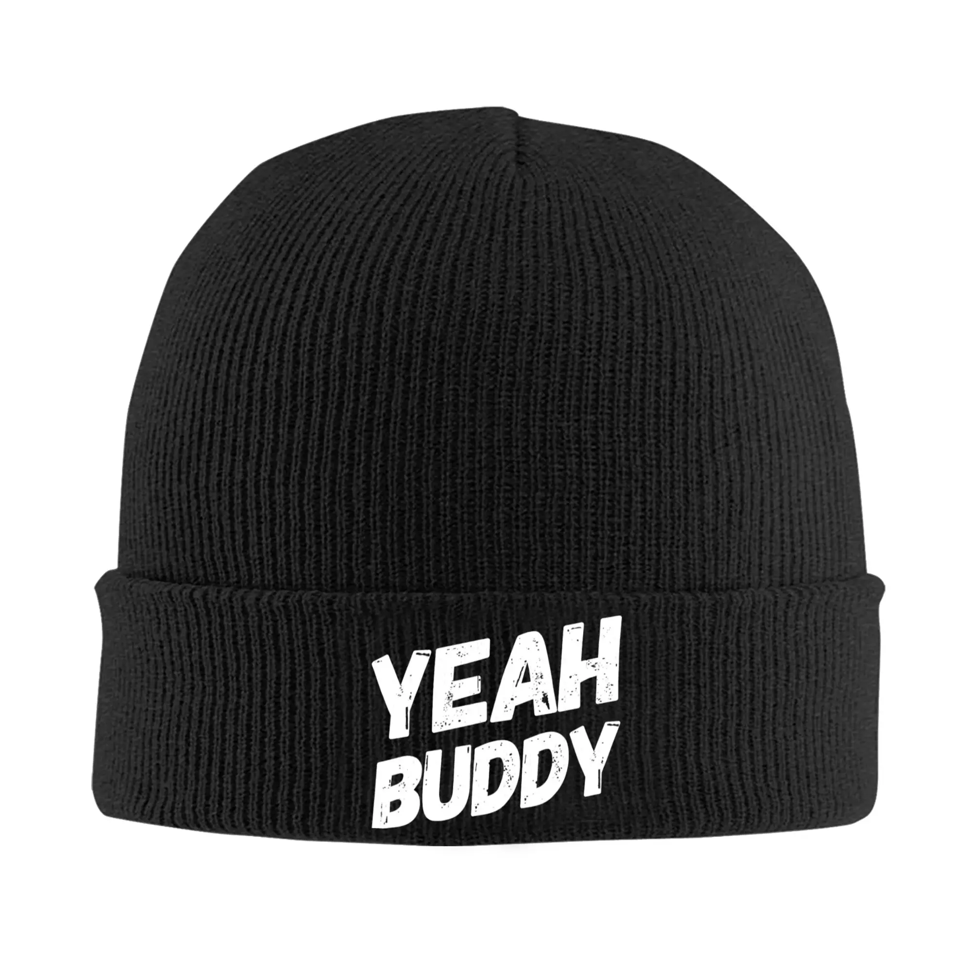 Yeah Buddy Funny Bodybuilding Saying Humor Beanie Hats  Bonnet Hats Unisex Adult Street Outdoor Skullies Beanies Elastic Caps