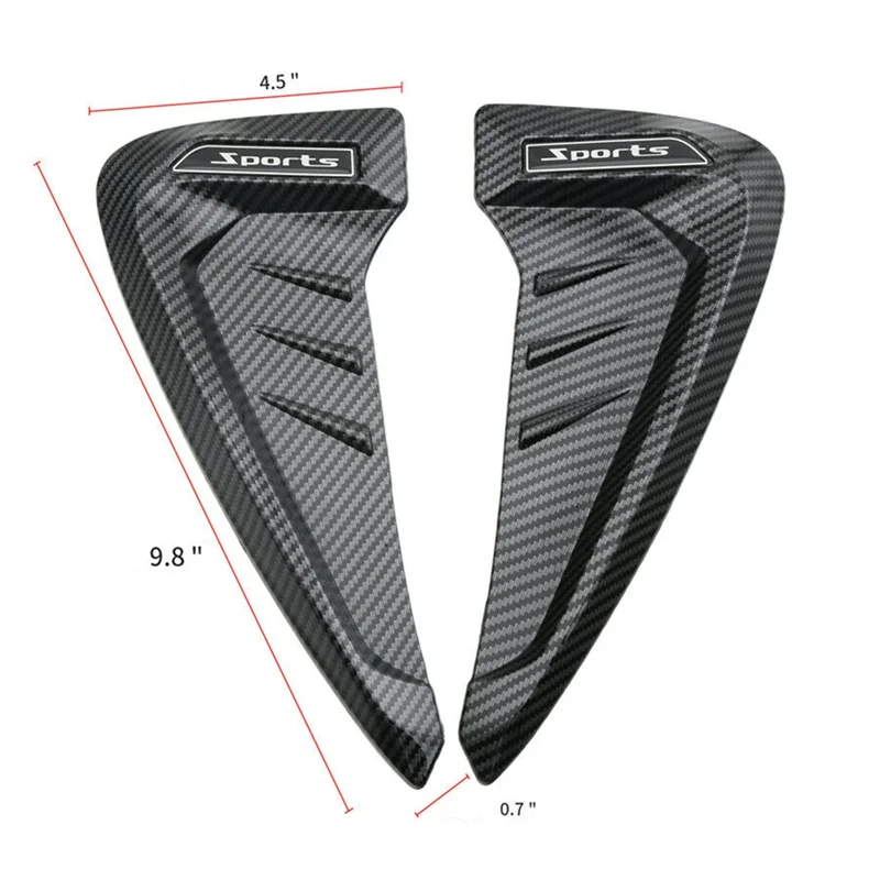 الجانب غطاء فتحة التهوية درابزين تدفق الهواء مدخل الكسوة سيارة الجانب الخارجي اكسسوارات الجناح الشارات التهوية تعديل التصميم #6