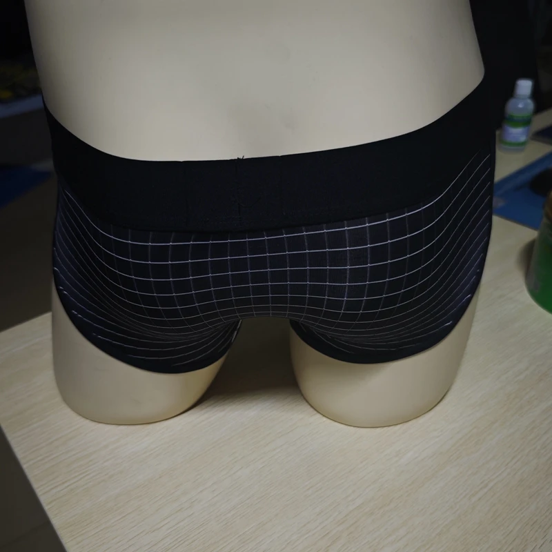 Męskie bokserki w kratę w paski, modne bokserki