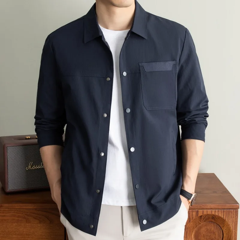 Men's Business Casual Jacket, Windproof and Breathable Short Coat, High-quality Spring and Autumn Top