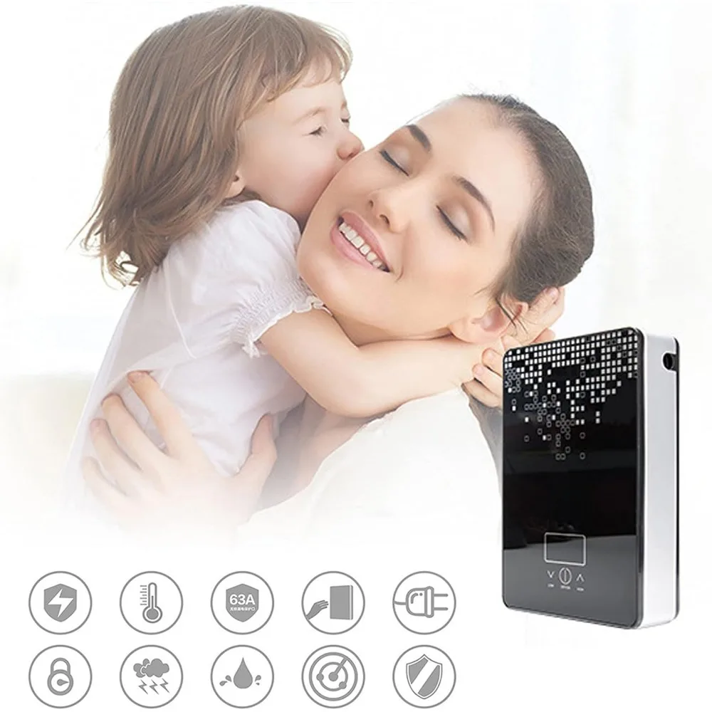 Tankless Electric Hot Water Heater Instant Water Heater On Demand Bath Shower with LED Screen Display for Bathroom RV 6500W 220V