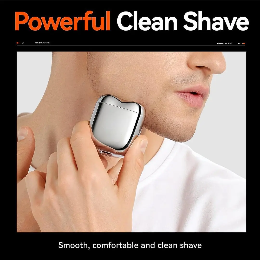 2025 New Mini Electric Shaver Double Head Men's Razor Portable Beard Trimmer Shaver Waterproof Pocket Razor And Shaver Replace