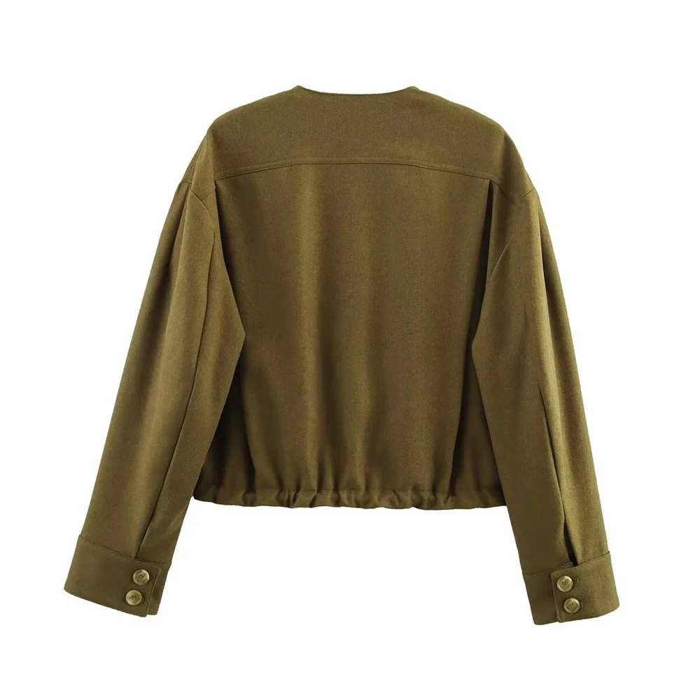 New women's European and American style pilot jacket jacket, long pleated pants