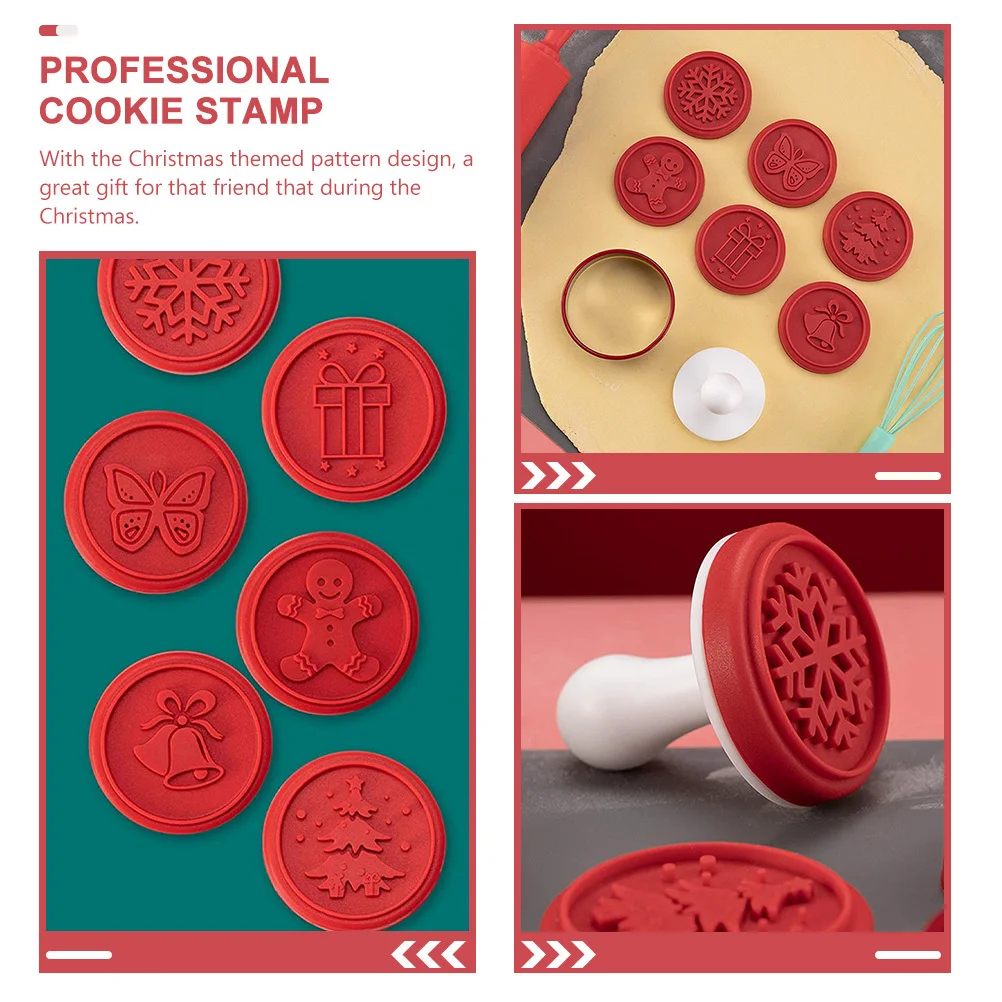 1 مجموعة 1 مجموعة قابلة لإعادة الاستخدام سيليكون كوكي ختم عيد الميلاد البسكويت قالب غير عصا الخبز أداة ل الكوكيز فندان الشوكولاته المطبخ