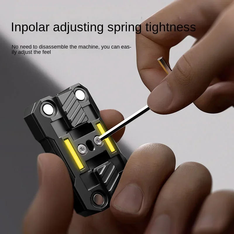YIJOO Luminoso Push Slider Magnetico Fidget Slider Giocattoli Sensoriali Metallo EDC Armatura Antistress Fidget Spinner Giocattoli