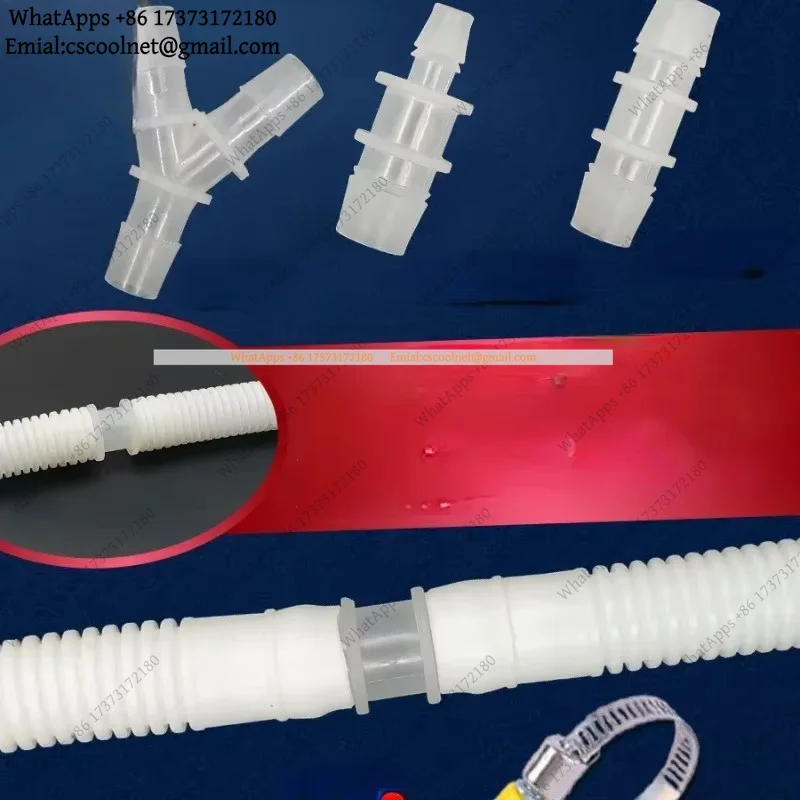 Air Condition Drain Hose Connector Straight Y-Tee Adapter Extension Condensate Outlet Pipe Fitting