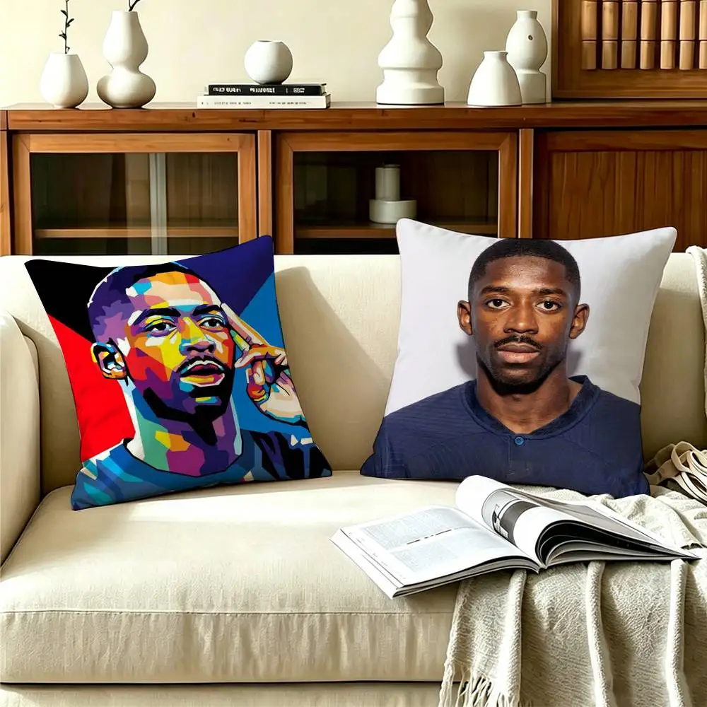 Ousmane D-Dembele Football  Double-sided print Pillow Case Pattern Printed Pillowcase For Living Room Sofa Cushion Cover
