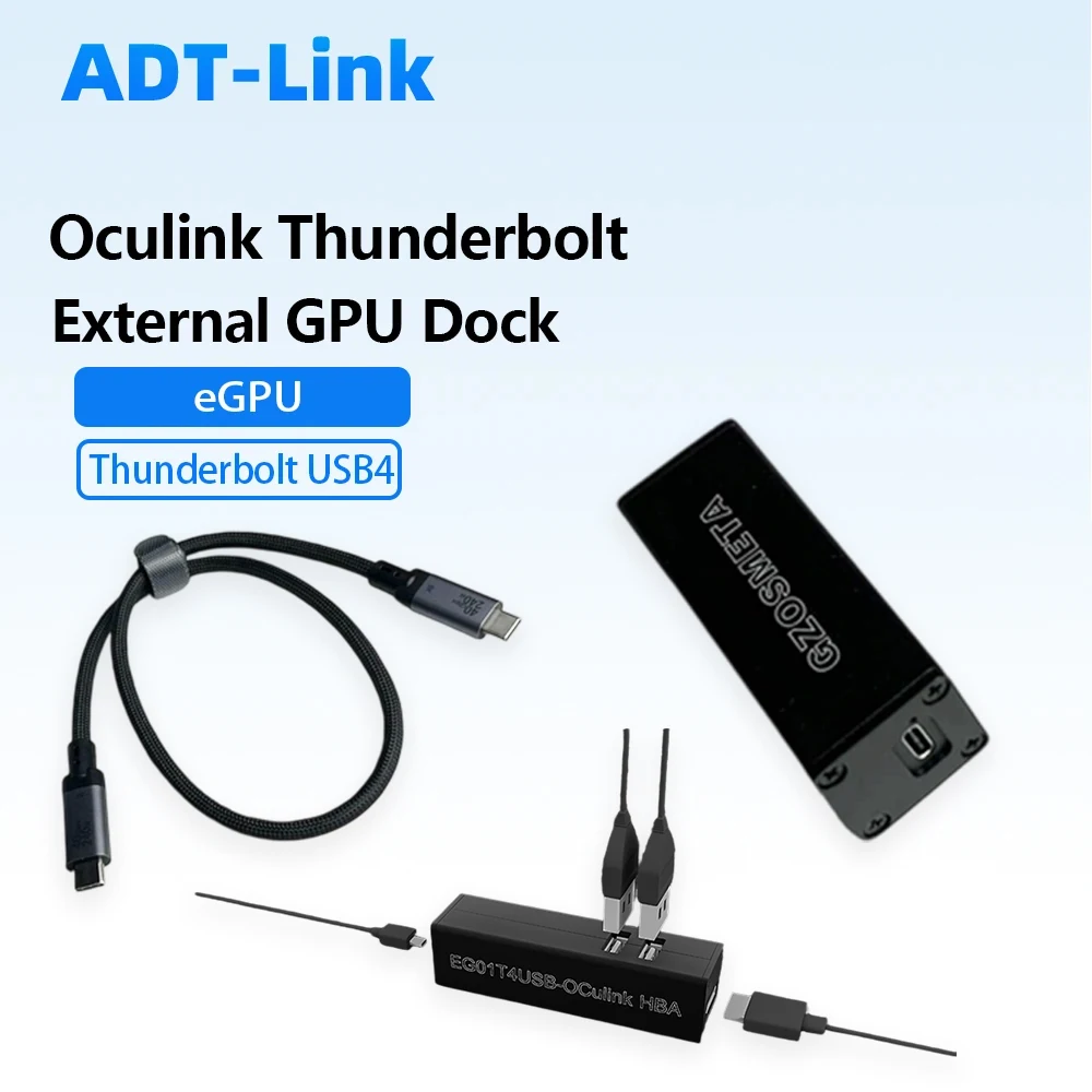 

T3 / T4 Oculink Thunderbolt USB4 Adapter laptop Notebook External Graphics Card Expansion Dock eGPU Interface JHL6340 7440 Chip