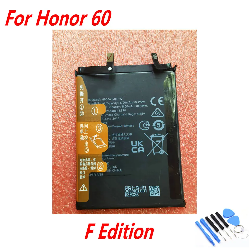 Original 3.87V 4200mAh Battery For Huawei Honor 50/ 60SE/ Play5 Vitality Edition Honor ntx-nx9 Smartphone